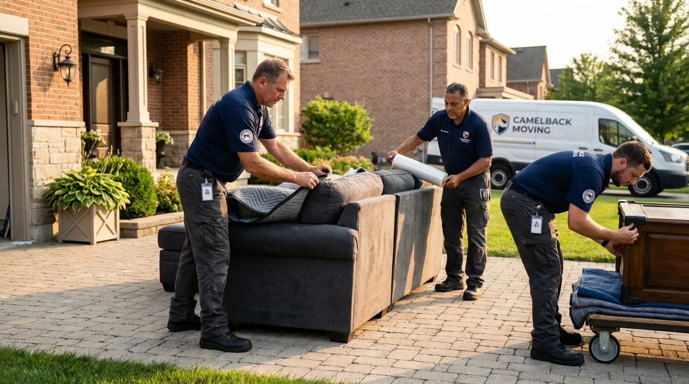 Large estate moving crew wrapping furniture in Drumright, OK